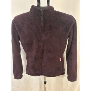 The North Face Women's Fleece Jacket Sz S Dark Purple Plum Eggplant Full Zip
